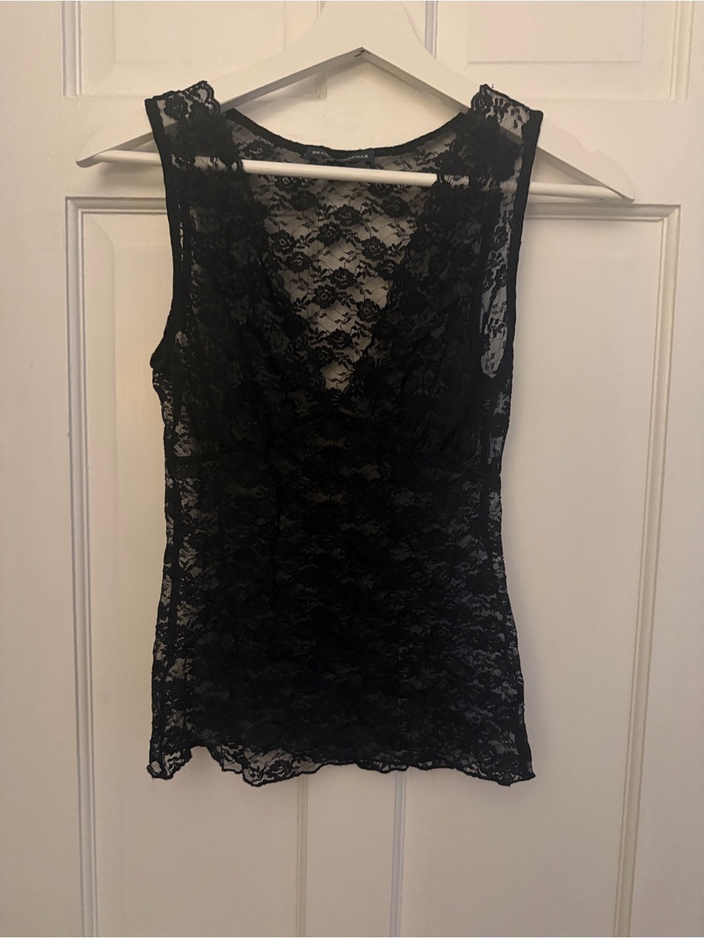 Brandy Melville Black Lace V-Neck Camisole